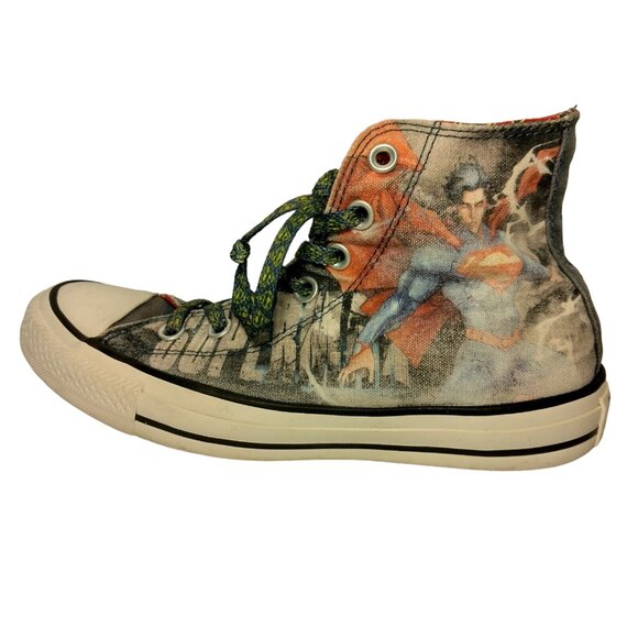 Converse All Star Shoes Superman High Top Men 5 Women 7 DC High Top Sneakers - Picture 5 of 16